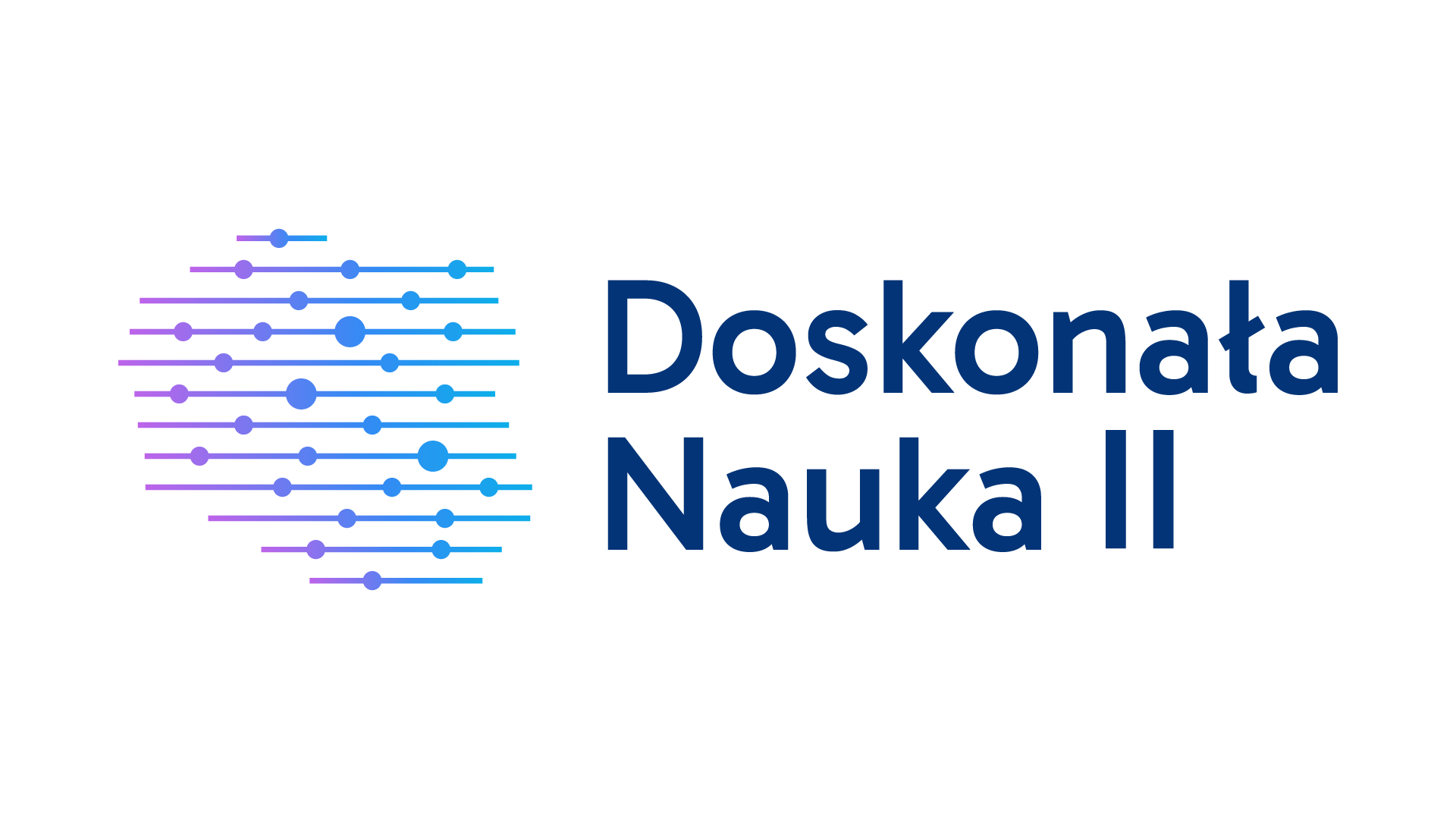 Logotym programu Doskonała Nauka II. Stylizowana mapa Polski